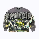 Mixed Emotion UFO Long Sleeve Grey Tee